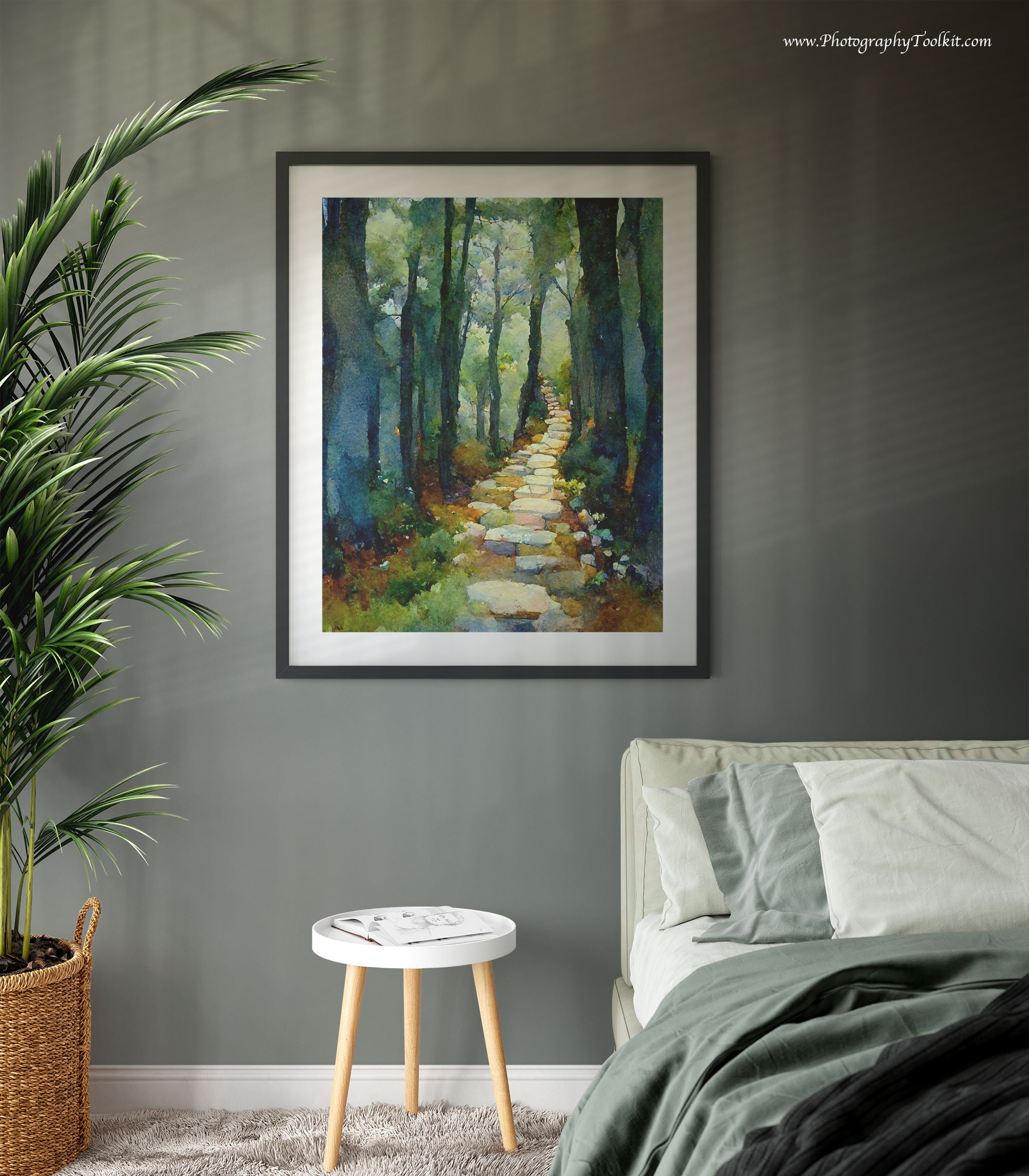 Forest Path Print Tree Wall Art Forest Print Adventure Art Etsy