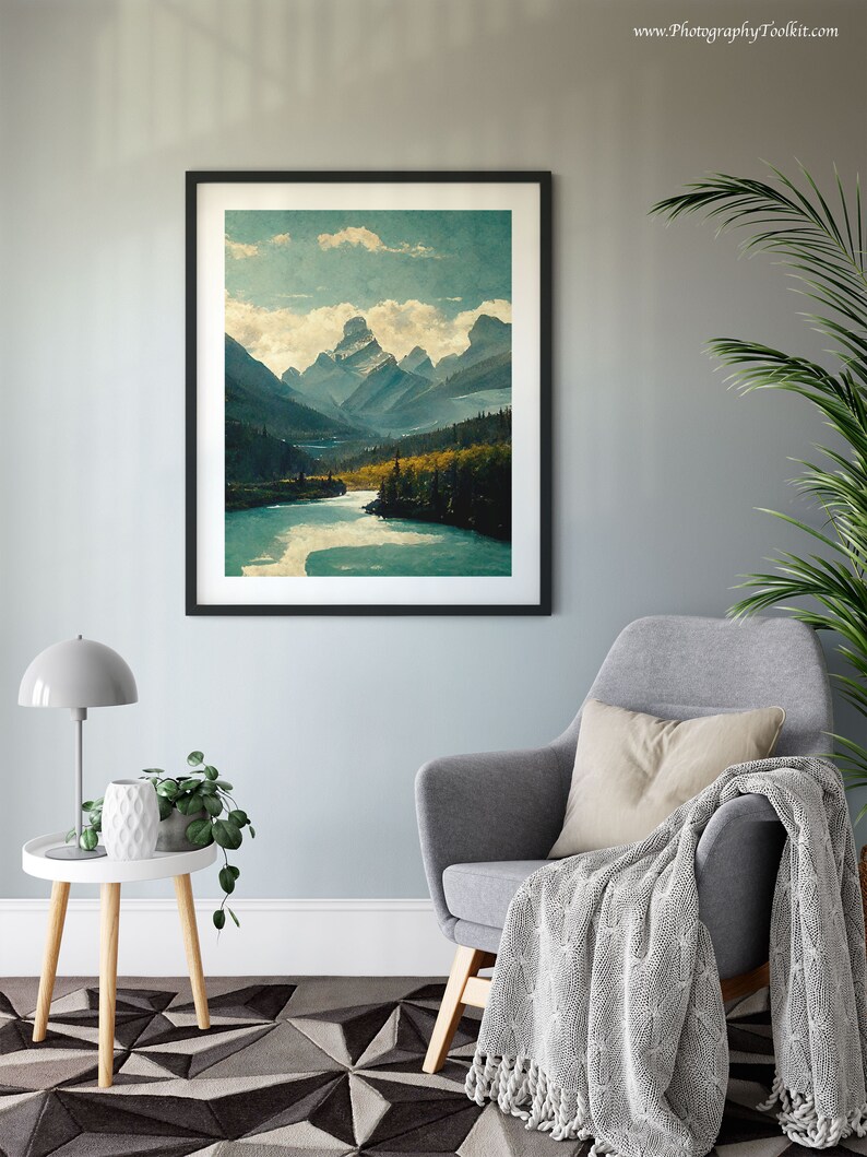 Zestaw 6 wydruków Banff, sztuka Banff, wydruk z Kanady, sztuka ścienna Banff, plakat podróżniczy do Parku Narodowego Banff, sztuka ścienna z Kanady, plakat Banff do wydrukowania zdjęcie 3