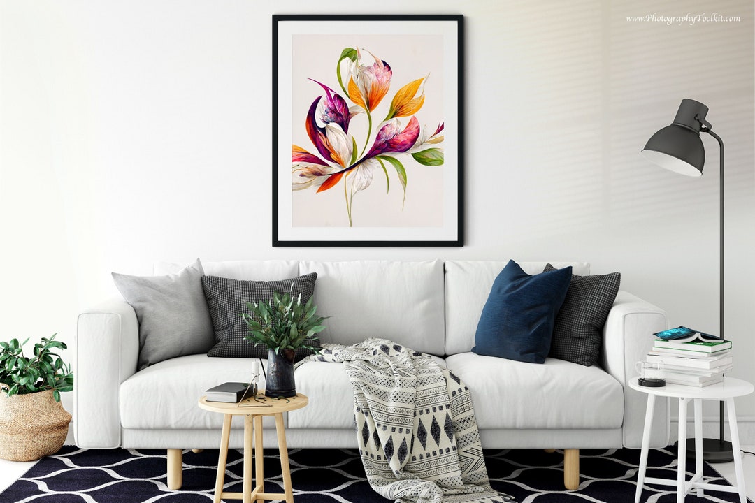Wildflowers Print Botanical Home Decor, Wall Decor, Leaf Print ...