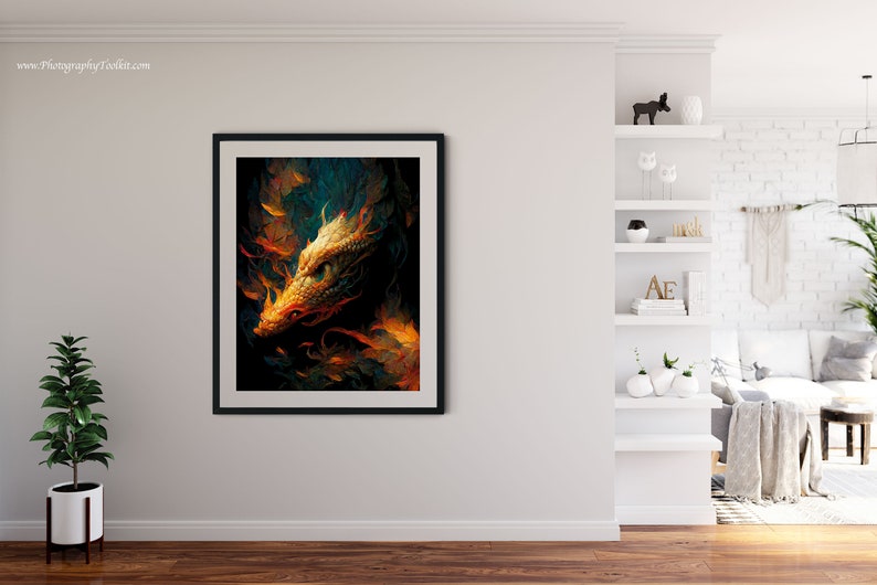 Dragon Print Fantasy Art Dragon Painting Dragon Art Etsy