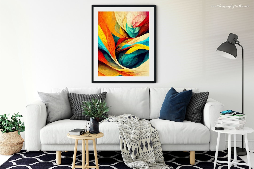 Abstract Print, Colorful Wall Art, Bold Colorful Print, Brush Strokes