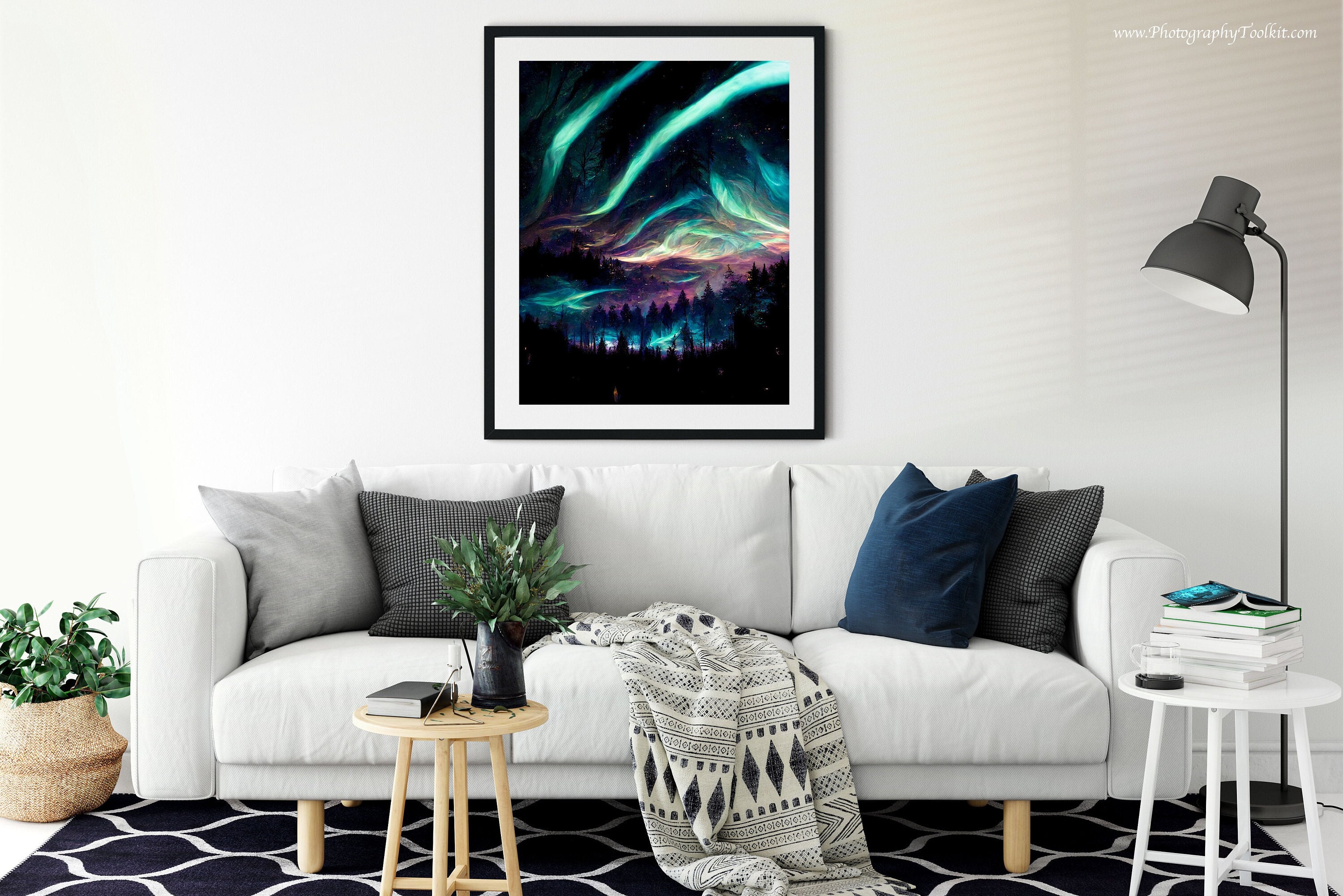 Aurora Borealis Art, Night Sky Print, Northern Lights Art, Starry Sky Wall Art, Night Wall Art, Colors of the Sky, Northern Lights Gift
