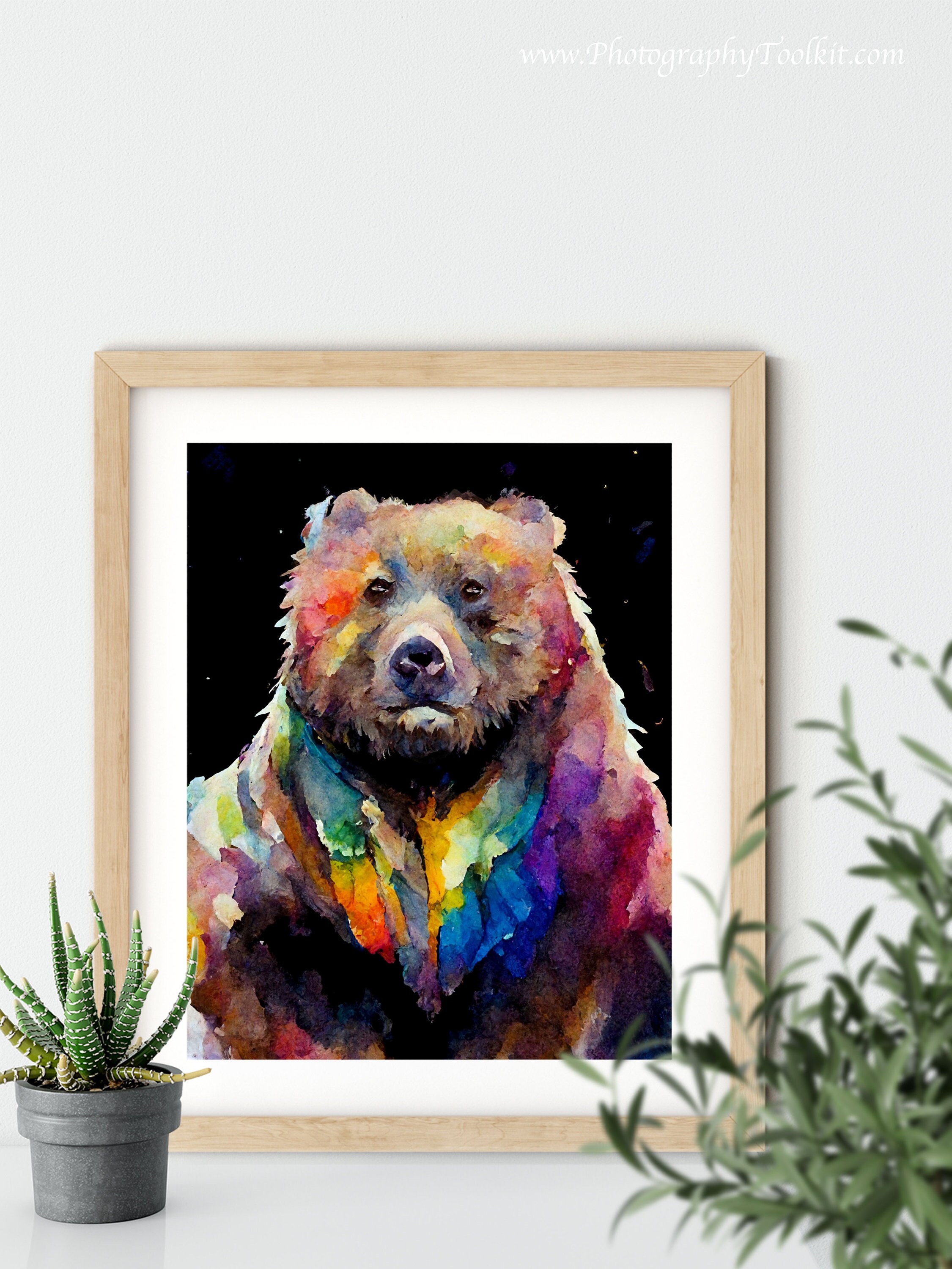 Grizzly Bear Art Print Grizzly Bear Wall Art Grizzly Bear Etsy