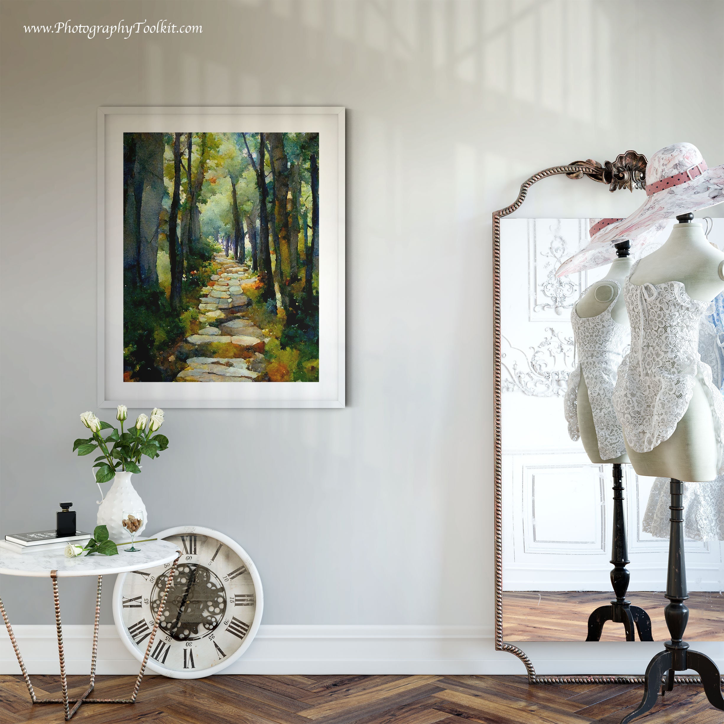 Forest Path Print, Tree Wall Art, Forest Print, Adventure Art Print ...