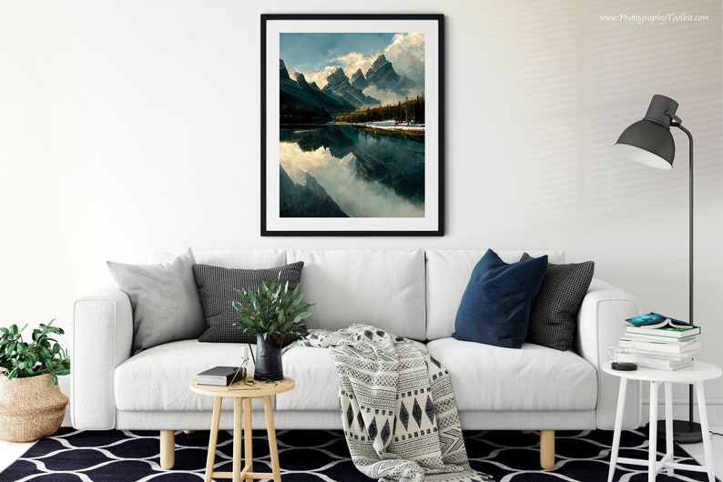 Zestaw 6 wydruków Banff, sztuka Banff, wydruk z Kanady, sztuka ścienna Banff, plakat podróżniczy do Parku Narodowego Banff, sztuka ścienna z Kanady, plakat Banff do wydrukowania zdjęcie 2