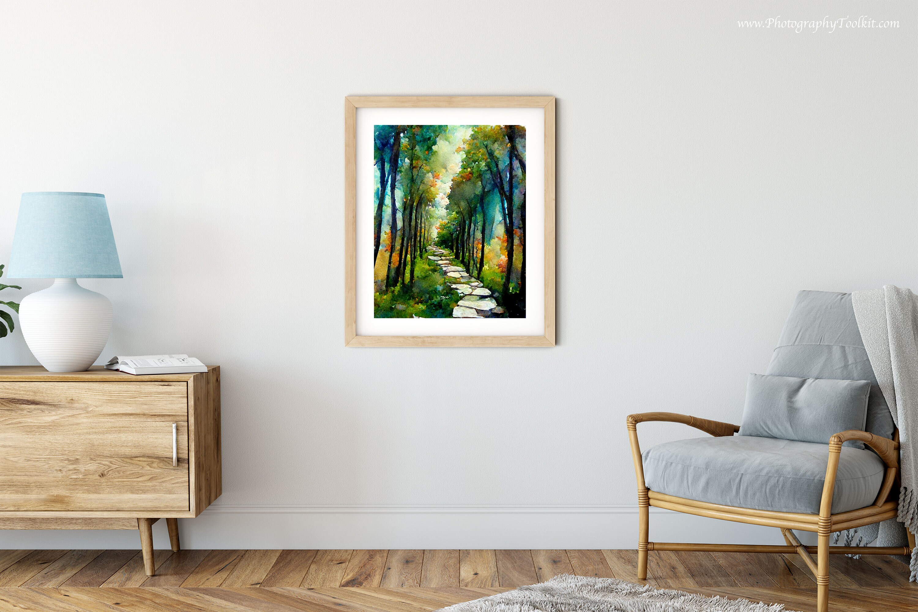 Forest Path Print, Tree Wall Art, Forest Print, Adventure Art Print ...