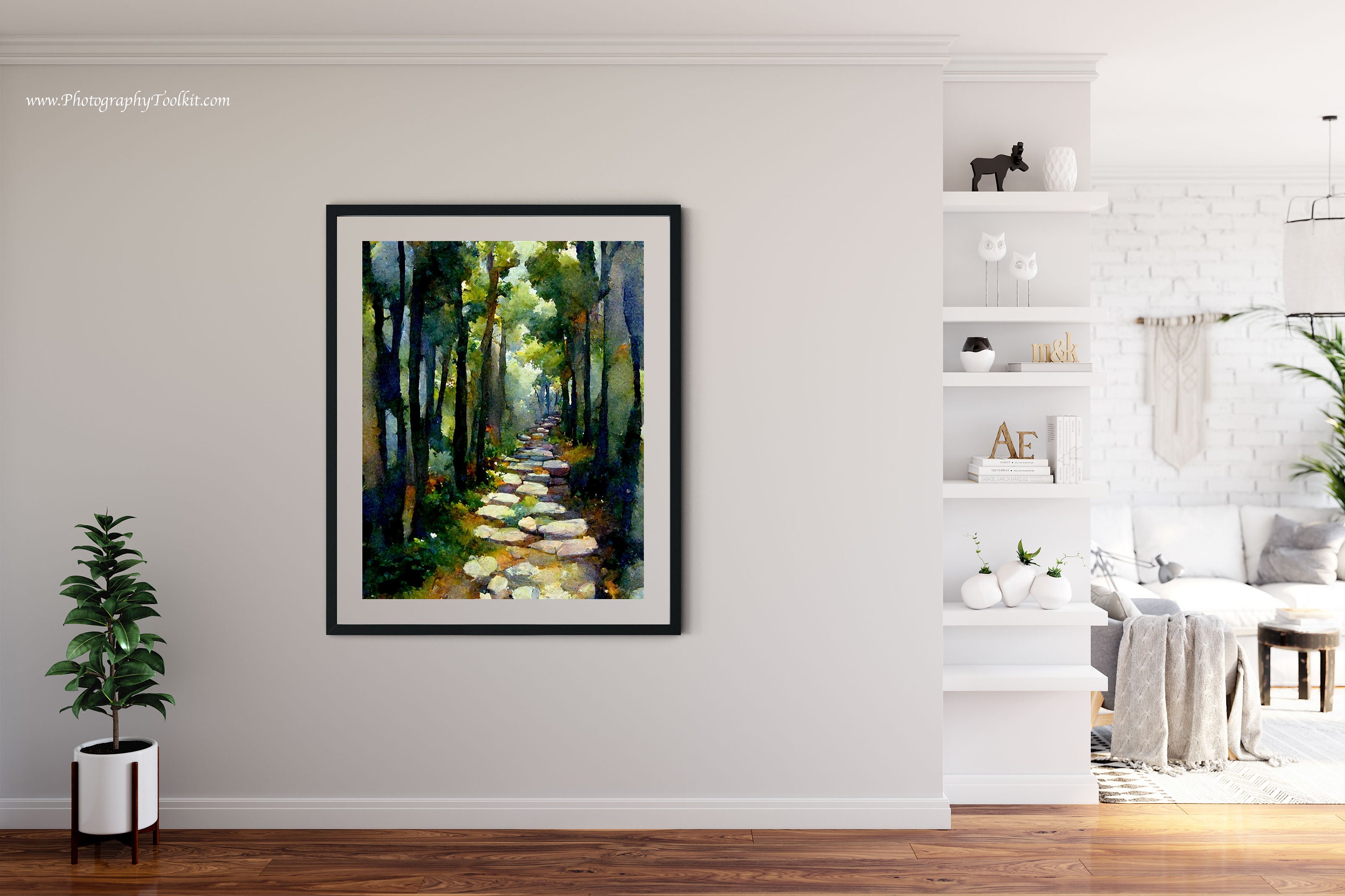 Forest Path Print, Tree Wall Art, Forest Print, Adventure Art Print ...