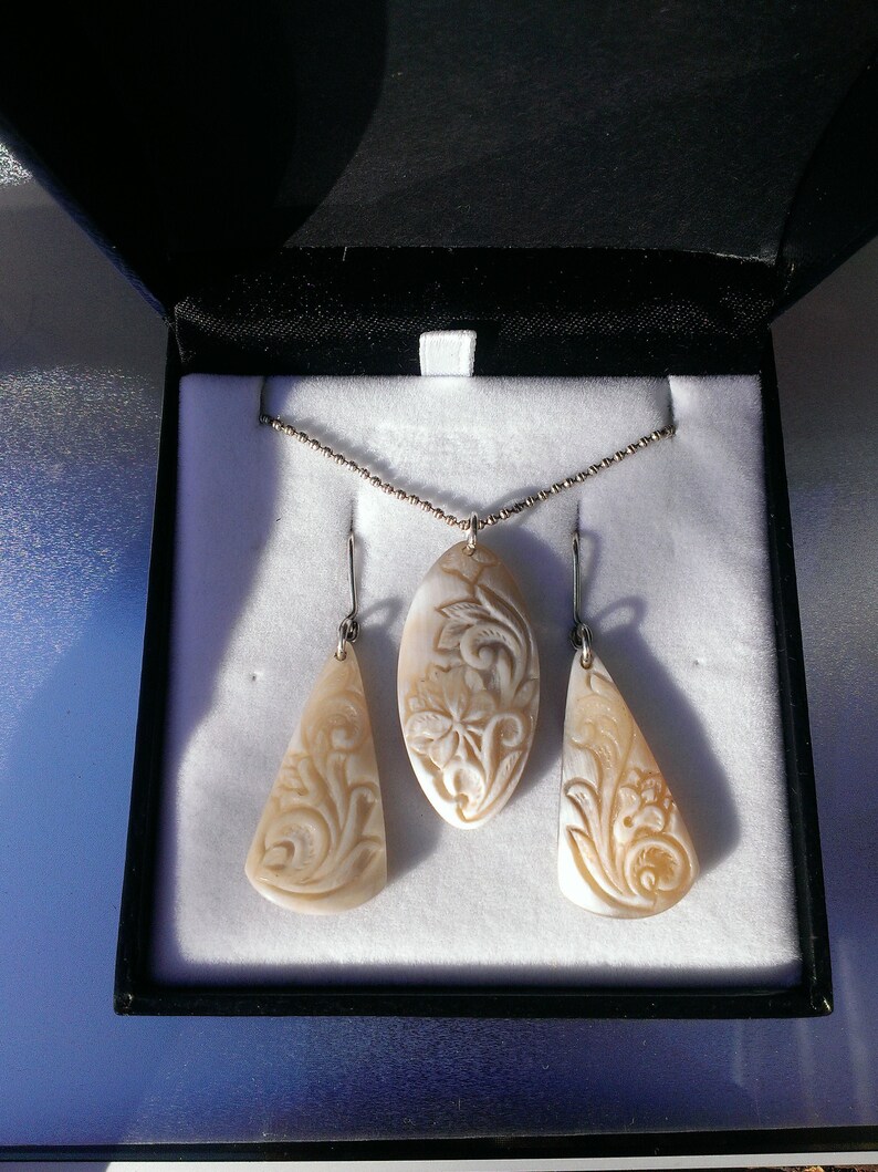 Jewelry Set in Horn Horn & Silver Etsy