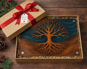 Tree of Life Tempered Glass Cutting Board – Spiritual Kitchen Decor