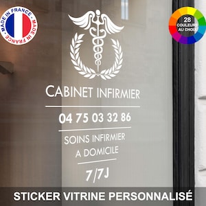 Personalized Caduceus Nurse Window Sticker, Customizable Nurse Window Sticker - Window, wall, car...