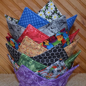Microwave Bowl Cozy/Holder, Soup Bowl Cozy, Soup Bowl Holder, Reversible Bowl Cozy