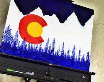 COLORADO Mountains- Acrylic Painting on canvas