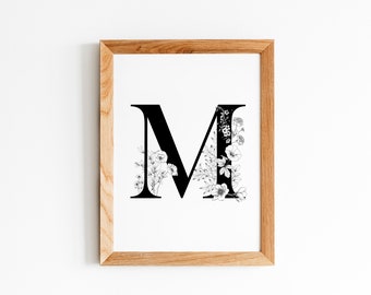 Monogram letter m | Etsy