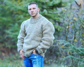 Oversized Wool Sweater For Men, Winter Wool Pullover, Giant Man Sweater, Winter Wool Jumper, Huge Cozy Pullover, Boyfriend Winter Gift