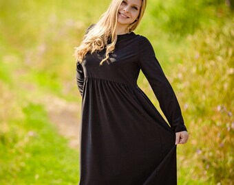 long sleeve occasion maxi dress