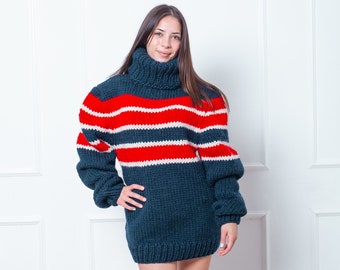 Turtleneck wool sweater available in plus sizes made by Molimarks