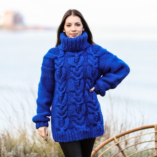 royal blue sweater plus size