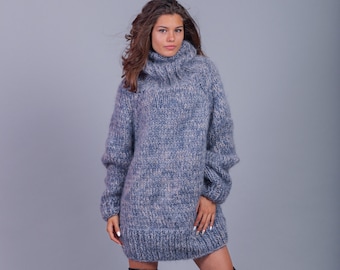 5 Strands Mohair Melange sweater with turtleneck available in plus sizes