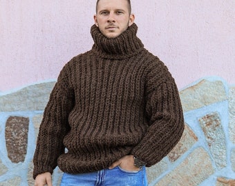 Warm Wool Sweater For Man, Winter Man Pullover, Cristmas Sweater gift for him, Oversized Men Sweater, Man Clothing, Boyfriend Gift