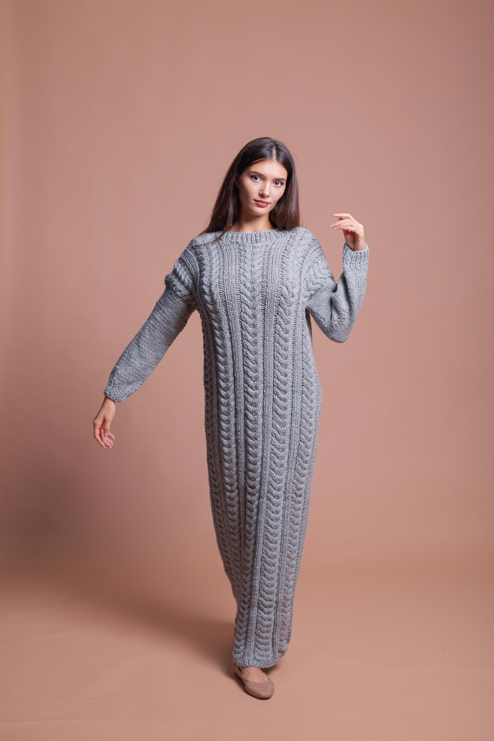 Grey Sweater Dress, Oversized Wool Dress, Extravagant Wool Dress, Turtleneck Sweater Dress,Cable Knit Dress, Avant Garde Clothing,Home Dress Grey Sweater Dress, Oversized Wool Dress, Extravagant Wool Dress, Turtleneck Sweater Dress,Cable Knit Dress, Avant Garde Clothing,Home Dress