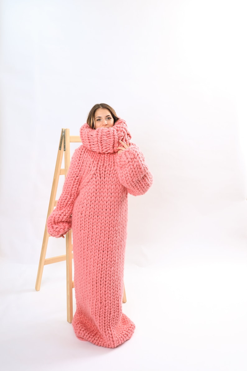 Maxi Sweater Dress Made of Merino Wool Available in Plus Sizes Etsy