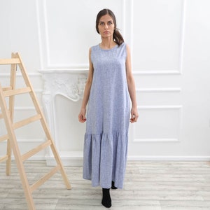 M Größe sofort lieferbar Leinen Kleid, Mutterschaft Leinen Kleid, übergroße Leinen Kleid, Leinen Sommerkleidung, Molimarks, 10213