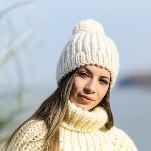 New Mix Angora wool knt hat, Knit angora hat, Wool knit beanie, Winter beanie hat, Warm knit hat, Woman Hat