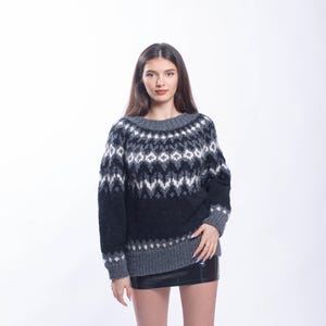 2XL Ready to ship Nordic Winter Sweater, Oversized Pullover, Unisex Oversized Blouse,Winter Wool Clothing