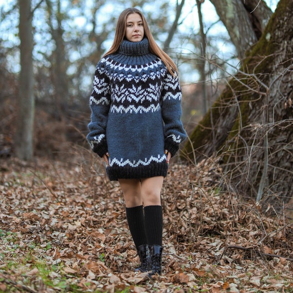 Wool Nordic Pullover, Turtleneck Pullover, Scandinavian Knit Wool Nordic Pullover, Turtleneck Pullover, Scandinavian Knit