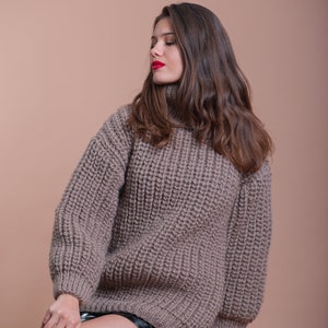 Bio Organic Hand knit wool sweater for women and mans image 2