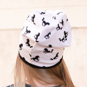 Winter Hat / Neoprene Hat with Horses /Horses hat / Winter Neoprene Hat / image 4