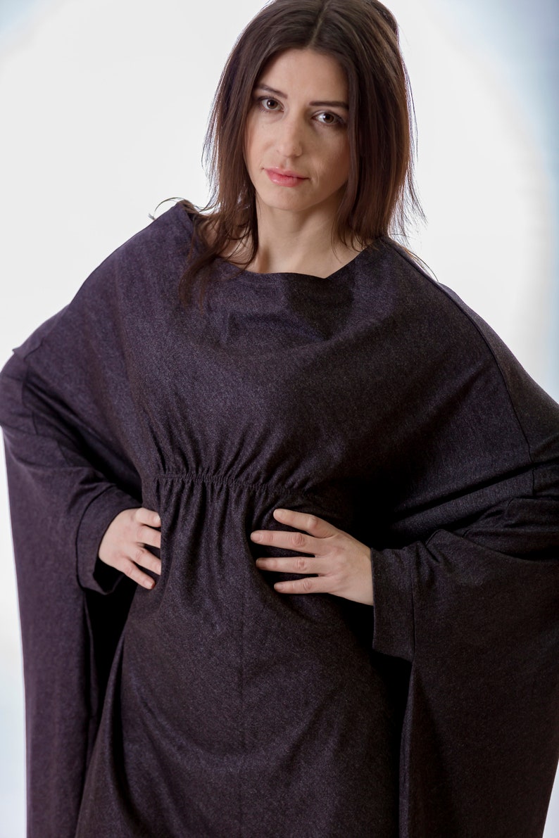 Long Grey dress long sleeve long sleeve long maxi dresses 1980s dress Caftan Kaftan dressdressBlack long sleeve dress MOLIMARK
