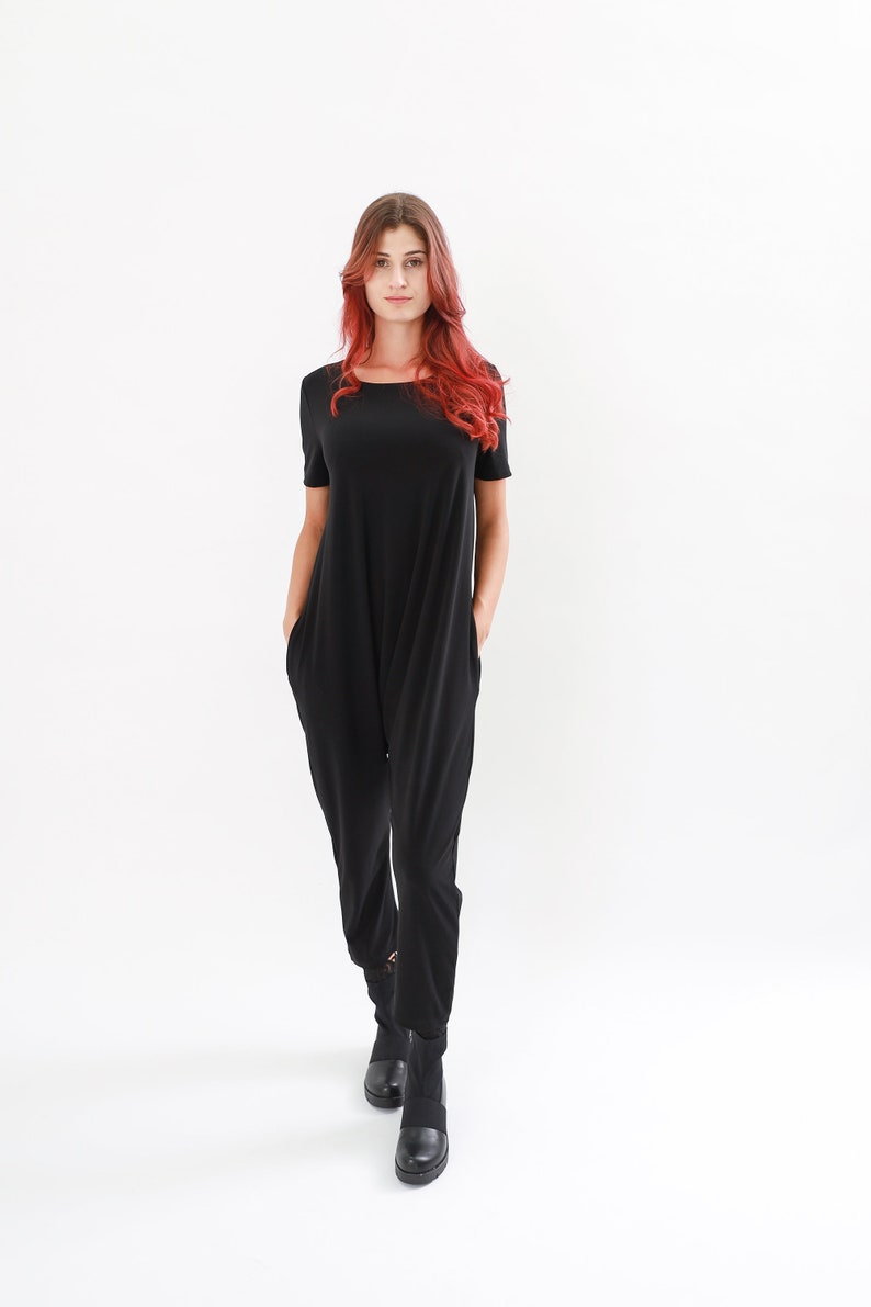 Black maxi Overall Black Pomper Black harlem Jumpsuit Long maxi jumpsuit