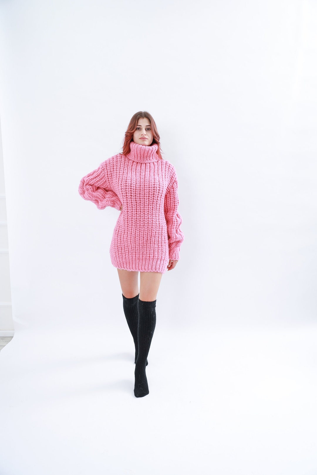 PINK PLUSH SWEATER HOT 2020 WINTER THICK FABRIC main image 0