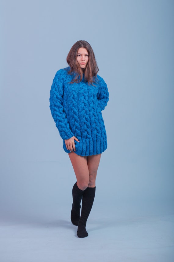 Plus size store blue sweater
