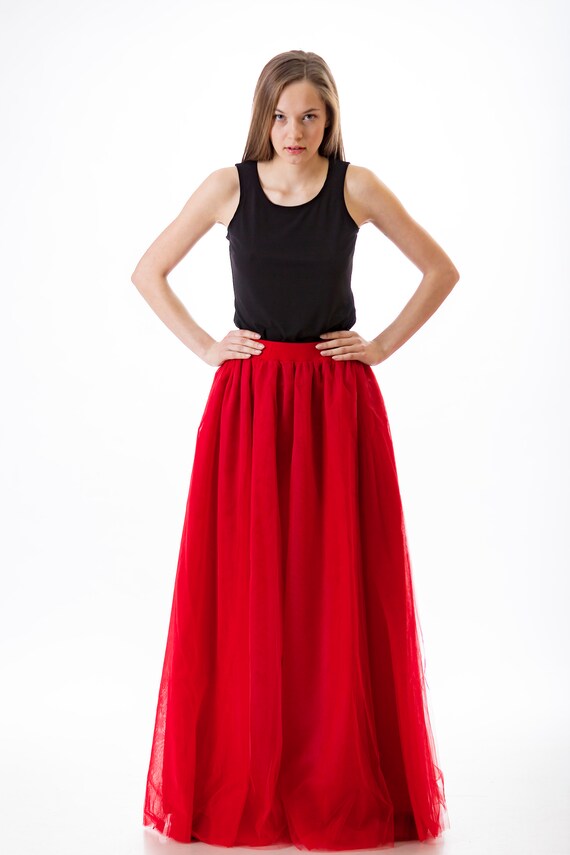 Gonna in tulle best sale rossa