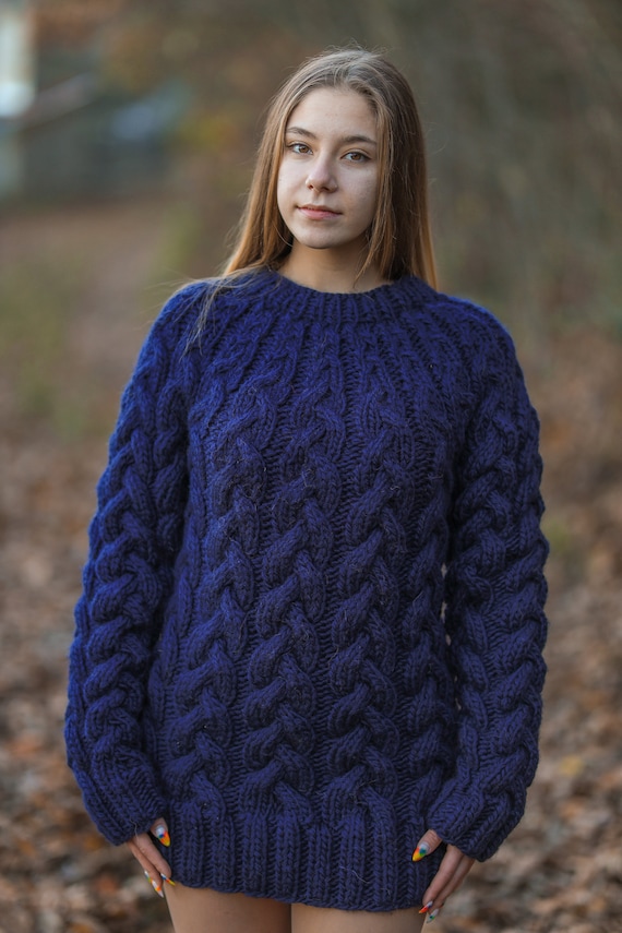 Winter Cable Knit Sweater for Women Wool Pullover Winter Warm Clothing Knitted Sweater Wool Clothing Ski Resort Sweater girlfriend Gift Etsy Ireland
