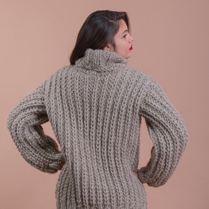 Bio Organic Hand knit wool sweater for women and mans image 10