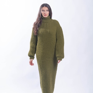 Long Wool Jumper Dress Woolen Dress Jumper Dresses For Winter Winter Dress  Womens Knitted