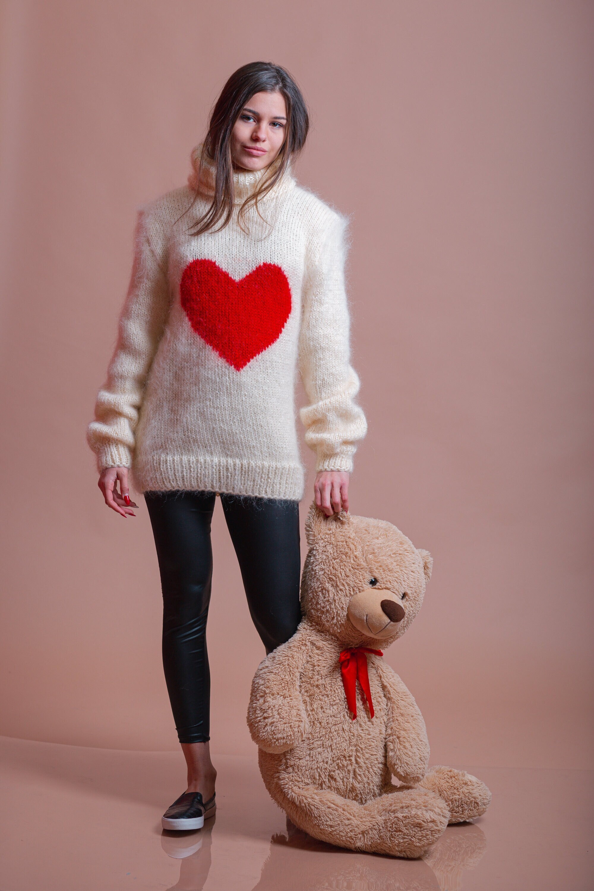 Intarsia Heart Turtle Neck - Ready-to-Wear 1A9GRC