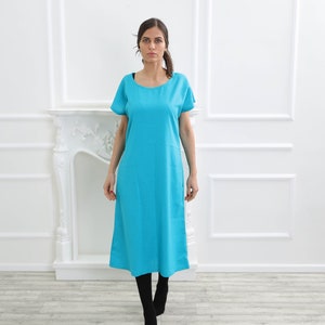 M Size Ready to ship natural Linen dress , Organic Linen dress, Washed  linen dress , Long  Linen dress , Linen dress,  Molimarks , 10245