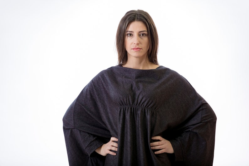 Long Grey dress long sleeve long sleeve long maxi dresses 1980s dress Caftan Kaftan dressdressBlack long sleeve dress MOLIMARK