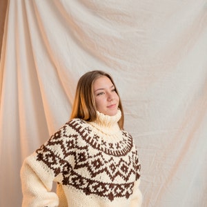 Big Alpaca Sweater, Chunky Knit Sweater, Wool Pullover, Giant Turtleneck, Christmas Gift For Her, Avant Garde Clothing, Plus Size Sweater image 5