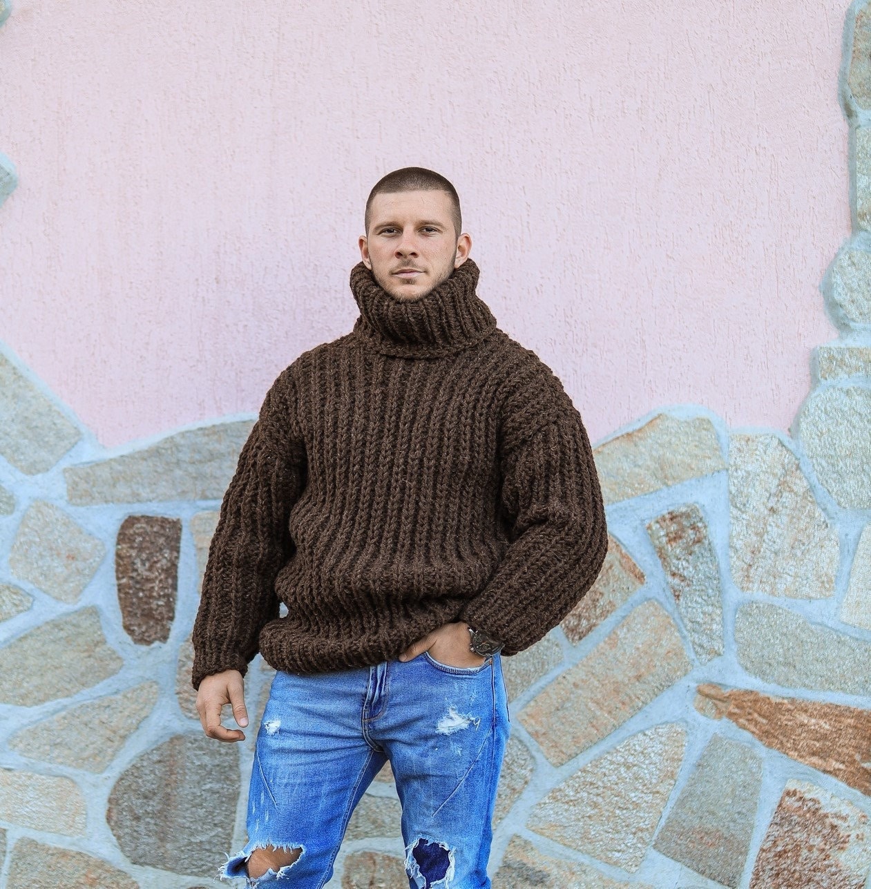 Warm Wool Sweater for Man Winter Man 