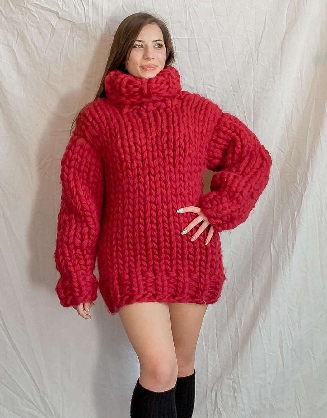Chunky Sweater Dress Giant Turtleneck Sweater Turtleneck Sweater