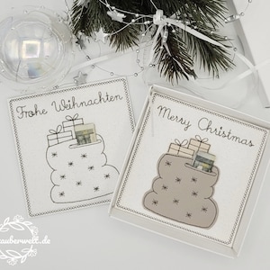 ITH / file di ricamo / set regalo di soldi per cartoline di Natale 2/soddisfare i desideri/ file di ricamo ITH in 10x10