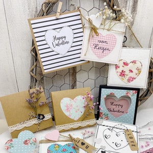Insertar tarjeta / regalo / vale / tarjeta Happy Valentine / desde el corazón / cumplimiento de deseos / archivo de bordado ITH en 10x10
