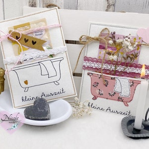 ITH / Stickdatei/ Einsteckkarte / Geschenk/ Gutschein/ Karte kleine Auszeit/ Wunscherfüller/  Stickdatei in 13x18 /mit und ohne Schriftzug