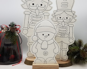 Schneemann zum Aufstellen/ ITH Stickdatei/  13x18, 15x24, 16x26, 18x28, 20x30, 24x36