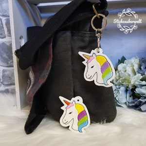 ITH embroidery file unicorn, bag charm, pendant, key chain, ITH, embroidery file, embroidery pattern / embroidery motif, 10x10 /13x18/ 16x26